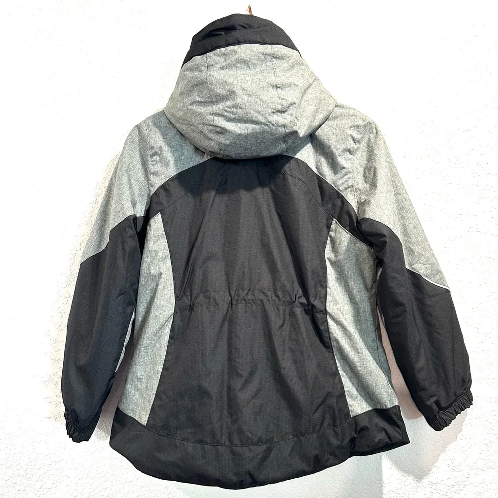 Gerry Girls Ski ⛷️ Snowboard 🏂 Snow Puffer Jacket Coat Black & Gray Pink details - Picture 2 of 10